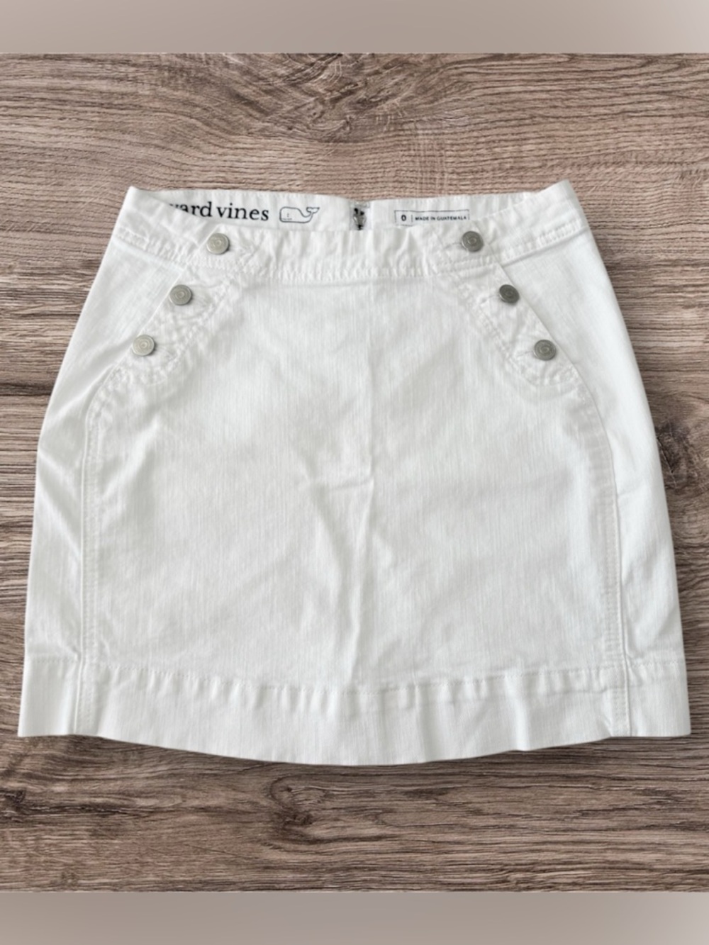 Vineyard Vines White Denim Skirt, XS